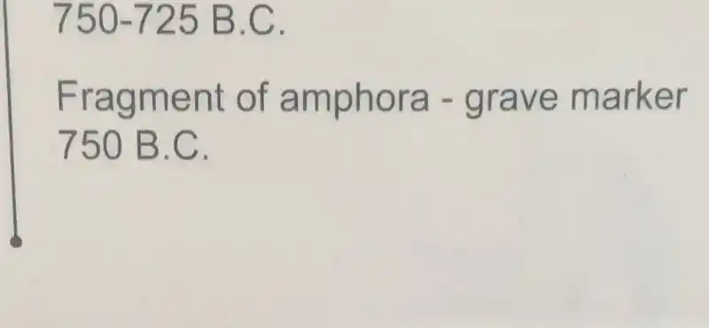 Fragment of a ceramic amphora used as a grave marker, featuring Geometric style motifs